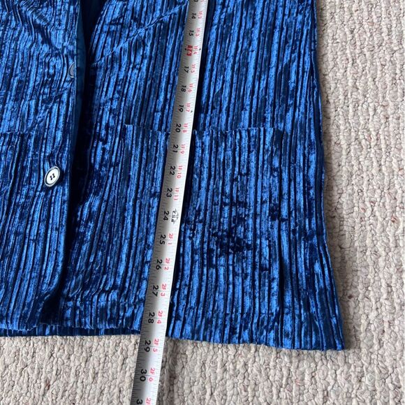 MONKI Velvet Blue Blazer Jacket - Picture 9 of 9